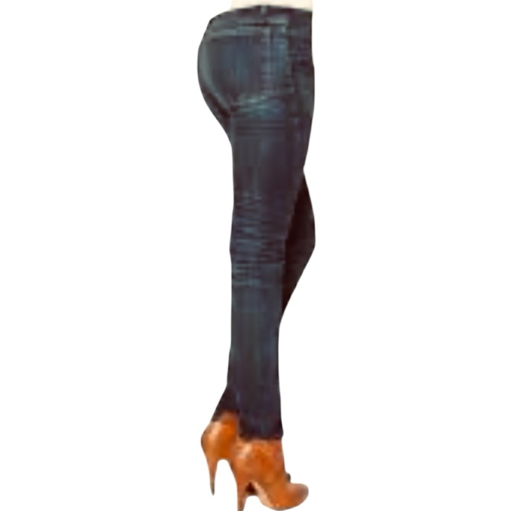 Imogene + Willie Lucy Skinny Jeans Raw Hems Dark Wash 27